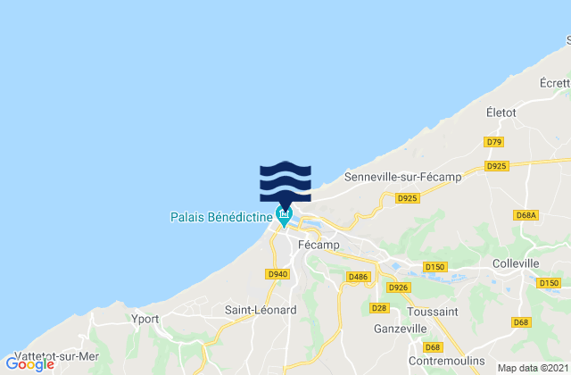 Mapa de mareas Port de Fécamp, France