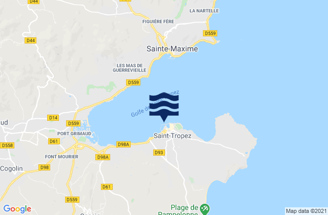 Mapa de mareas Port de Saint Tropez, France