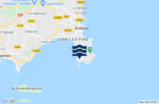 Mapa de mareas Port de l'Olivette, France