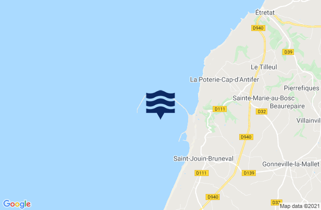 Mapa de mareas Port du Havre-Antifer, France