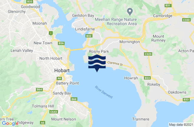 Mapa de mareas Port of Hobart, Australia