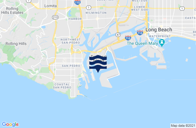 Mapa de mareas Port of Los Angeles, United States