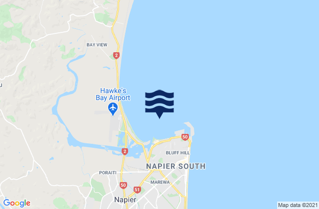 Mapa de mareas Port of Napier, New Zealand