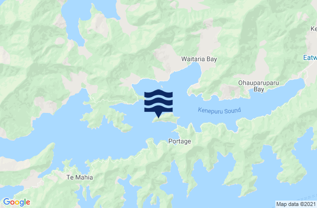 Mapa de mareas Portage Bay, New Zealand