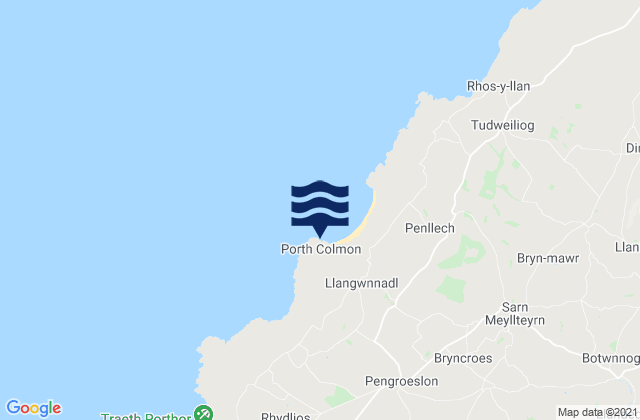 Mapa de mareas Porth Colmon, United Kingdom