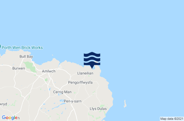 Mapa de mareas Porth Eilian Beach, United Kingdom