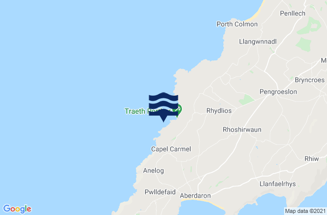 Mapa de mareas Porth Oer, United Kingdom