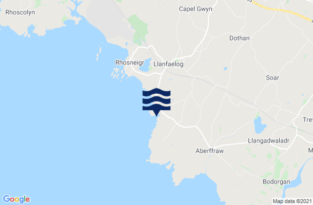 Mapa de mareas Porth Trecastle Beach, United Kingdom