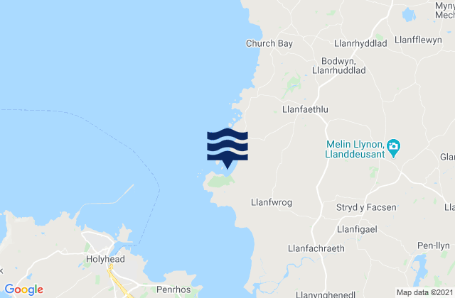 Mapa de mareas Porth Tywyn Mawr Beach, United Kingdom