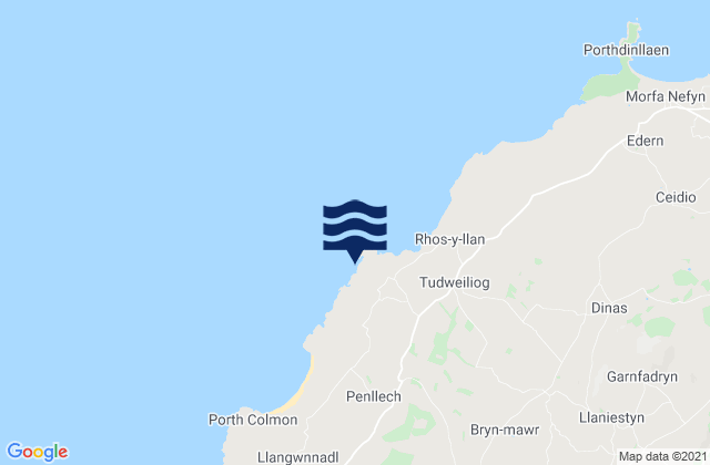 Mapa de mareas Porth Ysgaden, United Kingdom