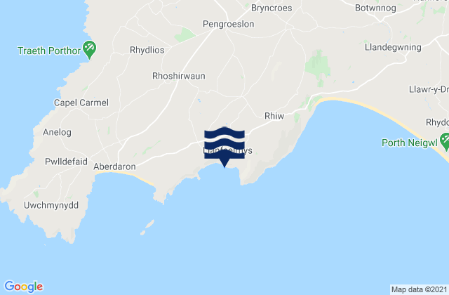 Mapa de mareas Porth Ysgo Beach, United Kingdom