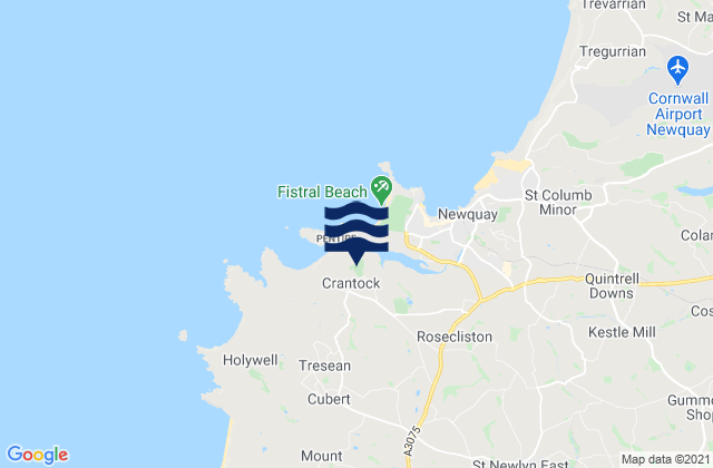 Mapa de mareas Porthjoke, United Kingdom