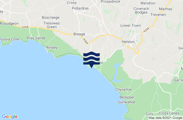 Mapa de mareas Porthleven, United Kingdom