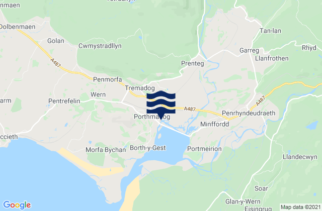 Mapa de mareas Porthmadog, United Kingdom