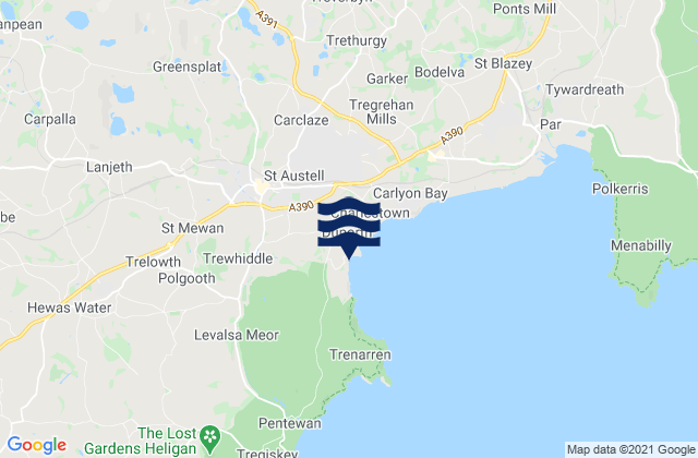 Mapa de mareas Porthpean Beach, United Kingdom