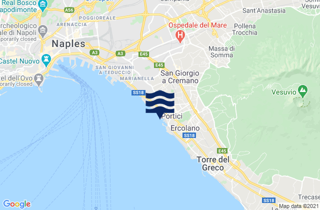 Mapa de mareas Portici, Italy