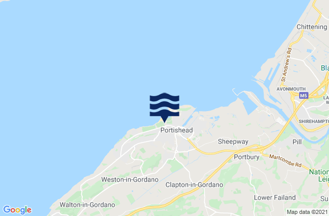 Mapa de mareas Portishead, United Kingdom