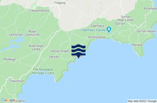 Mapa de mareas Portloe Beach, United Kingdom