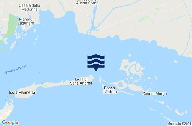 Mapa de mareas Porto Buso, Italy