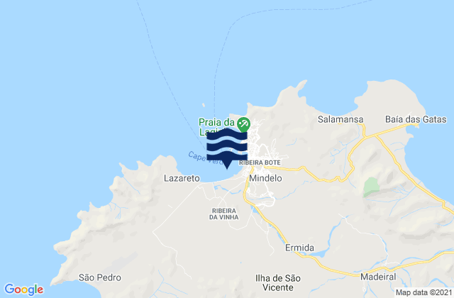 Mapa de mareas Porto Grande, Cabo Verde