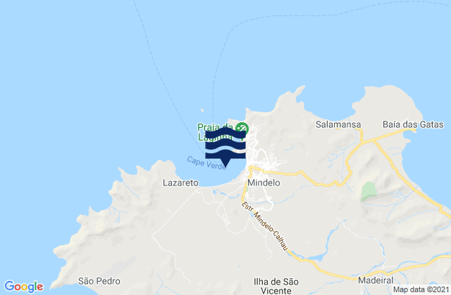 Mapa de mareas Porto Grande Sao Vincente Island, Cabo Verde