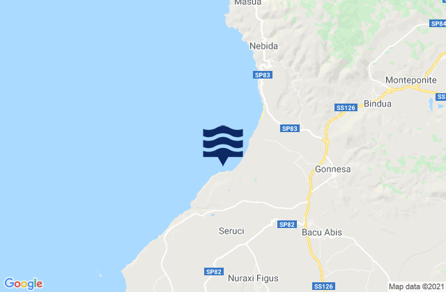 Mapa de mareas Porto Paglia, Italy