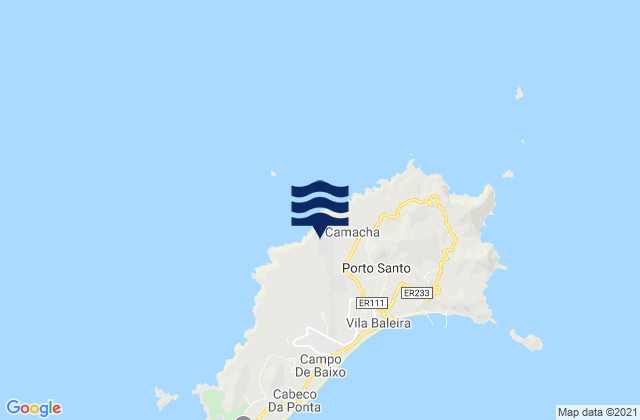 Mapa de mareas Porto Santo, Portugal