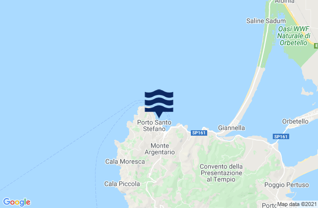 Mapa de mareas Porto Santo Stefano, Italy