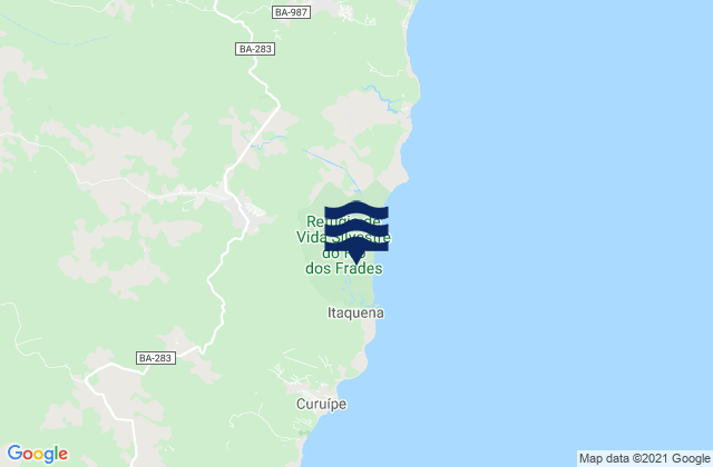 Mapa de mareas Porto Seguro, Brazil