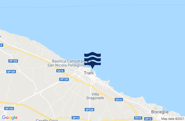 Mapa de mareas Porto Trani, Italy