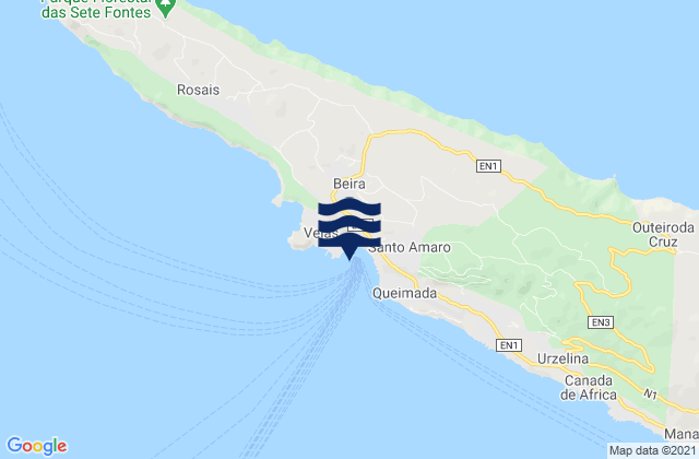 Mapa de mareas Porto da Velas, Portugal