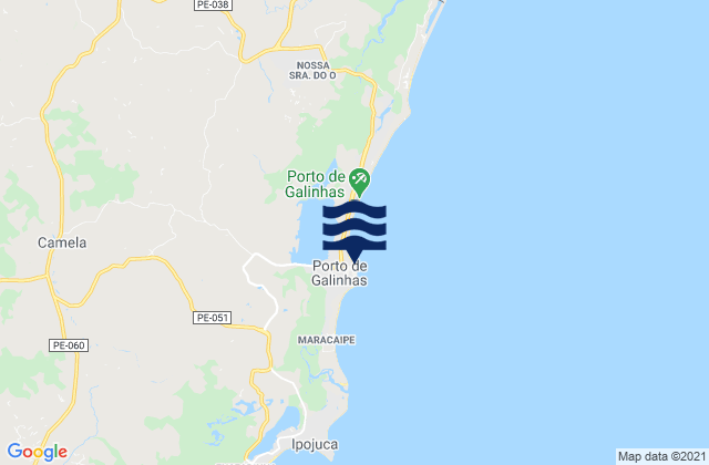 Mapa de mareas Porto de Galinhas, Brazil
