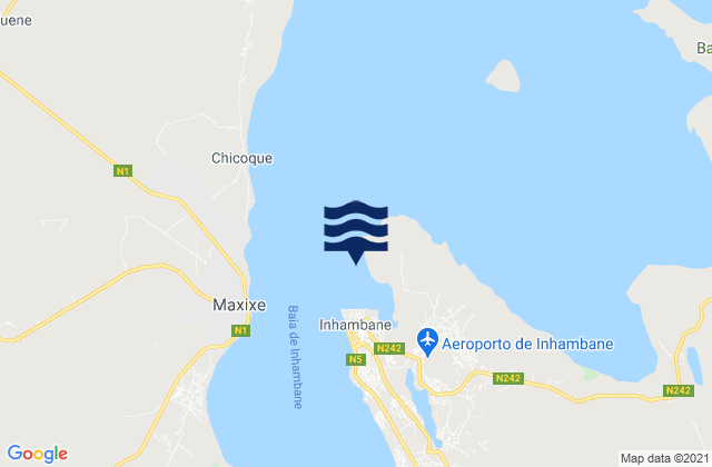 Mapa de mareas Porto de Inhambane, Mozambique