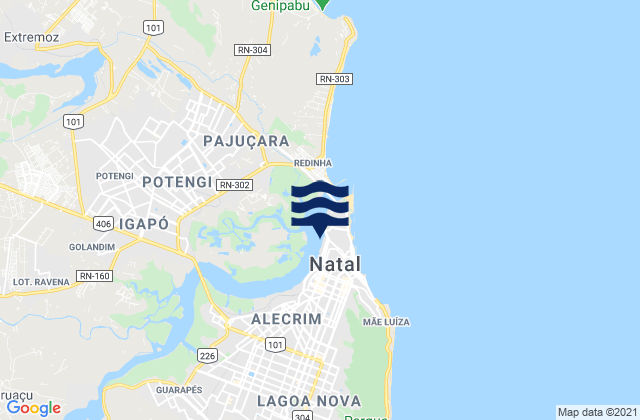 Mapa de mareas Porto de Natal, Brazil
