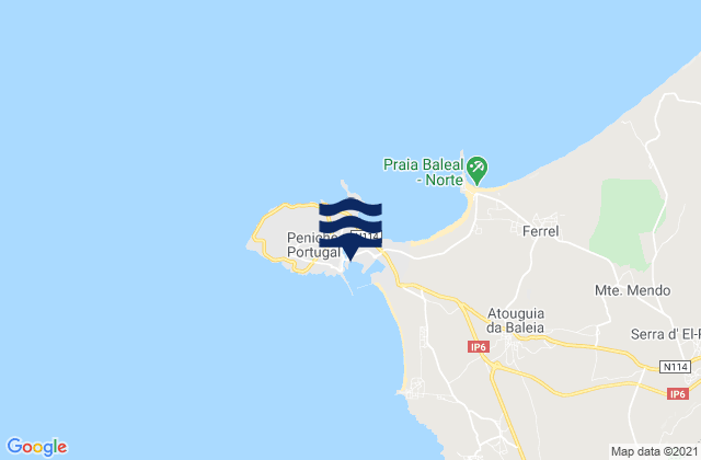 Mapa de mareas Porto de Pesca, Portugal