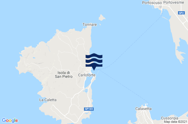 Mapa de mareas Porto di Carloforte, Italy
