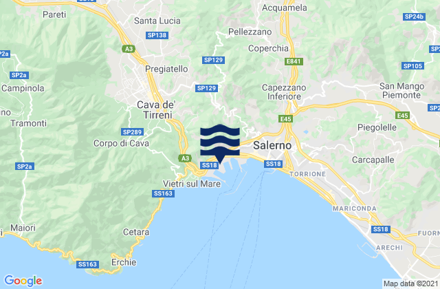 Mapa de mareas Porto di Salerno, Italy