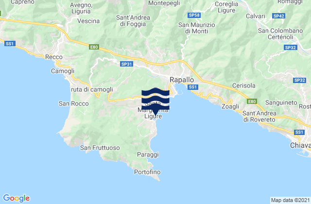 Mapa de mareas Porto di Santa Margherita Ligure, Italy
