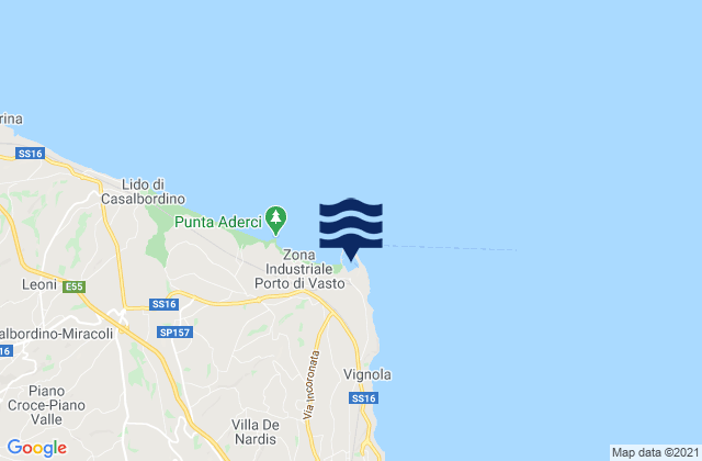 Mapa de mareas Porto di Vasto, Italy