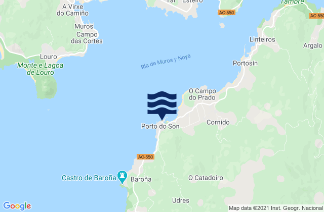 Mapa de mareas Porto do Son, Spain