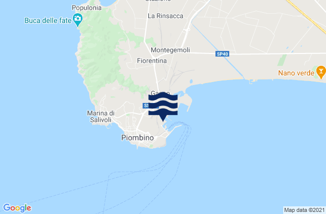 Mapa de mareas Portovecchio di Piombino, Italy
