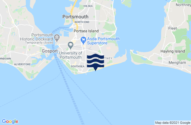 Mapa de mareas Portsmouth, United Kingdom