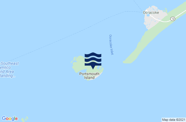 Mapa de mareas Portsmouth Island, United States