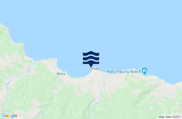 Mapa de mareas Pota, Indonesia