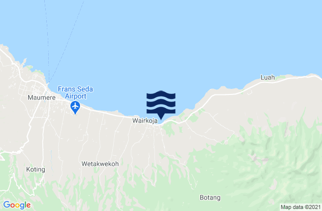 Mapa de mareas Potet, Indonesia