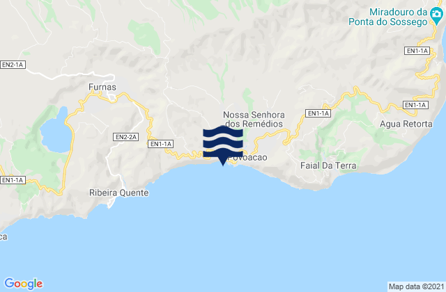 Mapa de mareas Povoação, Portugal