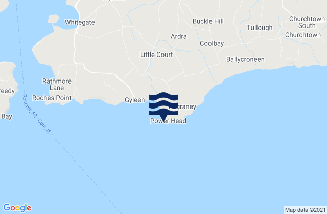 Mapa de mareas Power Head, Ireland