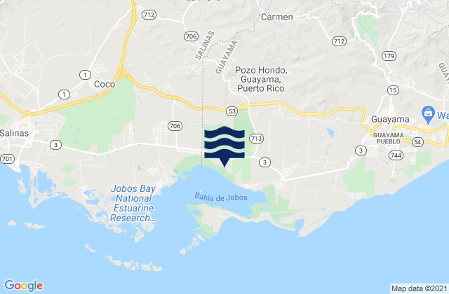 Mapa de mareas Pozo Hondo Barrio, Puerto Rico