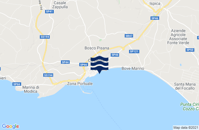 Mapa de mareas Pozzallo, Italy