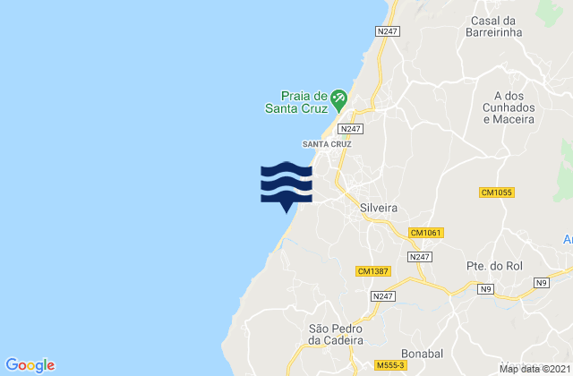 Mapa de mareas Praia Azul, Portugal